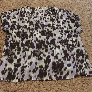 Purple animal print blouse